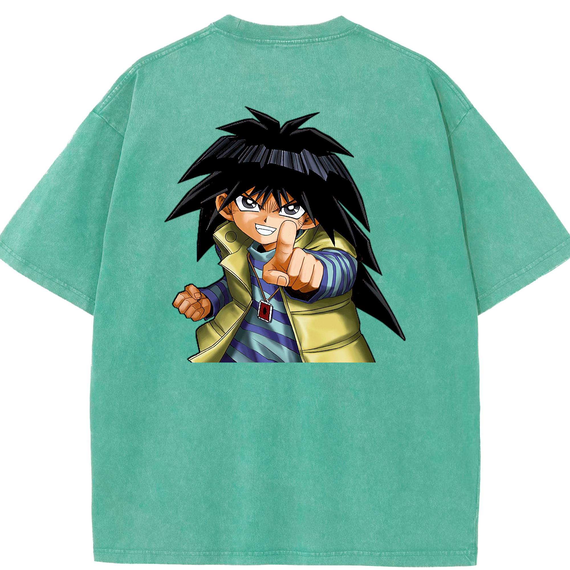 （画像用） 遊☆戯☆王 Yu-Gi-Oh! 綿100% ヴィンテージ風 半袖Tシャツ（背面プリント）